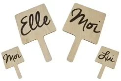 JEU ELLE MOI LUI MOI 2 PANCARTES EN BOIS