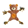 JOUET PELUCHE OURS SONORE ET CORDE 4 NOEUDS 34X37CM