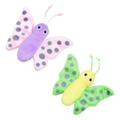 JOUET PELUCHE PAPILLON AVEC PAPIER BRUISSANT 9X12CM