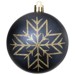 KIT 8 BOULES DE NOEL BLEU OR 8CM