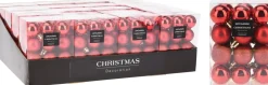 KIT 24 BOULES NOEL D.3CM ROUGE