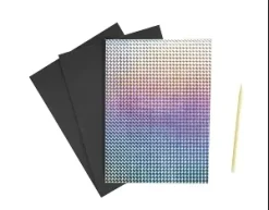 KIT CARTES A GRATTER HOLOGRAPHIQUE 14.1X19CM X2 PIECES