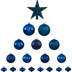 KIT DECO DE SAPIN 18 PIECES BLEU NUIT
