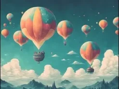 KIT DIAMOND PAINTING MONTGOLFIERES 30X40CM
