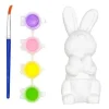 KIT LAPIN 3D PLATRE 4.2X10.5X4.7CM