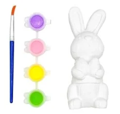 KIT LAPIN 3D PLATRE 4.2X10.5X4.7CM