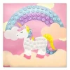 KIT LICORNE EN BOUTONS ADHESIFS 22X22CM X88 PIECES