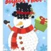 KIT TABLEAU POMPONS BONHOMME DE NEIGE 15X21CM