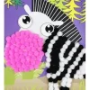 KIT TABLEAU POMPONS ZEBRE 15X21CM
