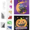 KIT TABLEAUX SEQUINS HALLOWEEN 15X15CM X2 PIECES