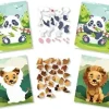 KIT TABLEAUX STICKERS NUMERO A5 LION ET PANDA X2 PIECES