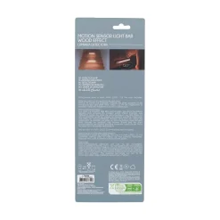 LAMPE EFFET BOIS DETECTEUR MOUVEMENT A PILES M12