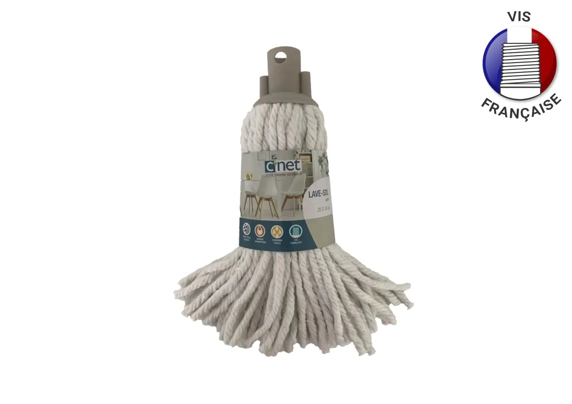 LAVE SOL COTON FRANGES 20CM VIS FRANCAISE