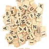 LETTRES CARREES BOIS ALPHABET INTELLIGENT X120 PIECES