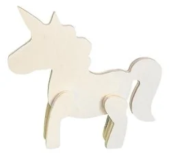 LICORNE BOIS 11.5X12.5X2CM