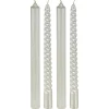 LOT 4 BOUGIES BATONS PAILLETEES OU TWIST 48G BLANC