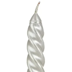 LOT 4 BOUGIES BATONS PAILLETEES OU TWIST 48G BLANC