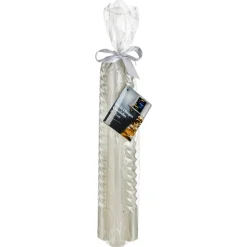 LOT 4 BOUGIES BATONS PAILLETEES OU TWIST 48G BLANC