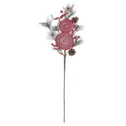 LOT 2 BRANCHES COMPOSITION SPIRALE 75CM