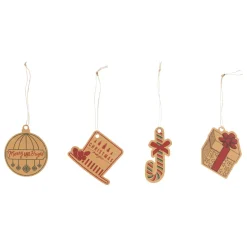 LOT 12 ETIQUETTES CADEAUX A ACCROCHER KRAFT