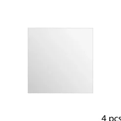 LOT 4 MIROIRS ADHESIFS CARRES 20X20CM