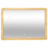 MIROIR MURAL LED RECTANGLE BAMBOU 66X47CM