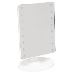 MIROIR SUR PIED LED RECTANGLE BLANC 16X28CM