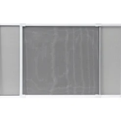 MOUSTIQUAIRE CADRE EXTENSIBLE 50X40CM BLANC TOILE GRISE
