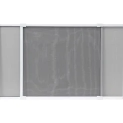 MOUSTIQUAIRE CADRE EXTENSIBLE 100X70CM BLANC TOILE GRISE