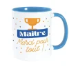 MUG BLEU MAITRE MERCI
