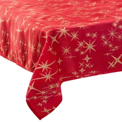 NAPPE CANEVA ETOILE ROUGE 140X240CM