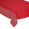 NAPPE IMPRIME LEOPARD ROUGE 140X360CM