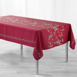 NAPPE RECTANGLE 150X300CM IMPRIME ISADORA ROUGE