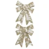 NOEUD COULEUR LIN 13X17CM X2 PIECES