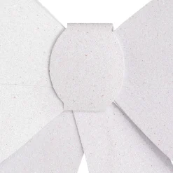 NOEUD PAILLETTE BLANC 30X19CM