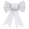 NOEUD PAILLETTE X2 PIECES 14X18CM ARGENT