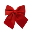 NOEUD VELOURS ROUGE 20X24CM