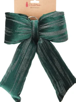 NOEUD VELOURS VERT 20X30CM