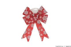 NOEUD 20X27CM ROUGE MOTIF