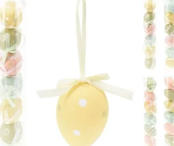 OEUF PAQUES A SUSPENDRE 6CM X6 PIECES