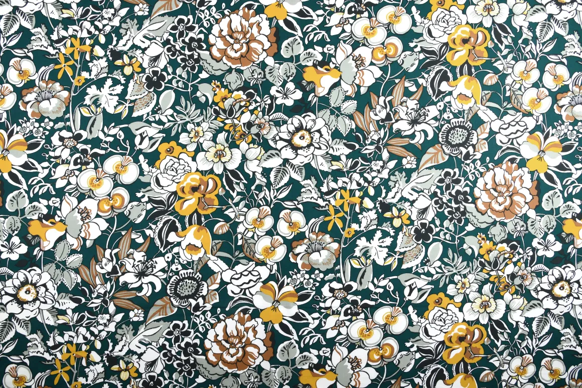 OPHALIS CRETONNE 160CM COTON EMERAUDE-6