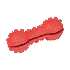 OS DISTRIBUTEUR DE CROQUETTES CAOUTCHOUC 15CM ROUGE