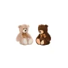 OURSON 50CM AVEC NOEUD CHOCOLAT BEIGE