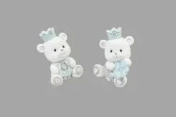 OURSON PRINCE EN RESINE X2 PIECES