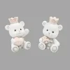 OURSON PRINCESSE EN RESINE X2 PIECES