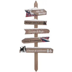 PANCARTE BOIS FONCE 110CM