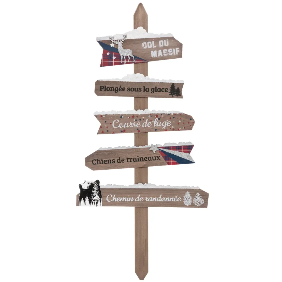 PANCARTE BOIS FONCE 110CM