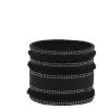 PANIER COTON IMPRIME DECO FRANGES NOIR 17X14CM