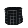 PANIER COTON IMPRIME MOTIF CARRE NOIR 15X12CM
