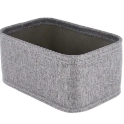 PANIER DE RANGEMENT POLYESTER EVA 26X17.5X12CM GRIS